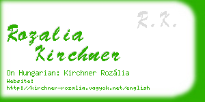 rozalia kirchner business card